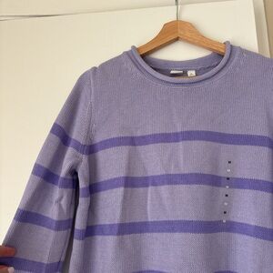 GAP purple striped sweater